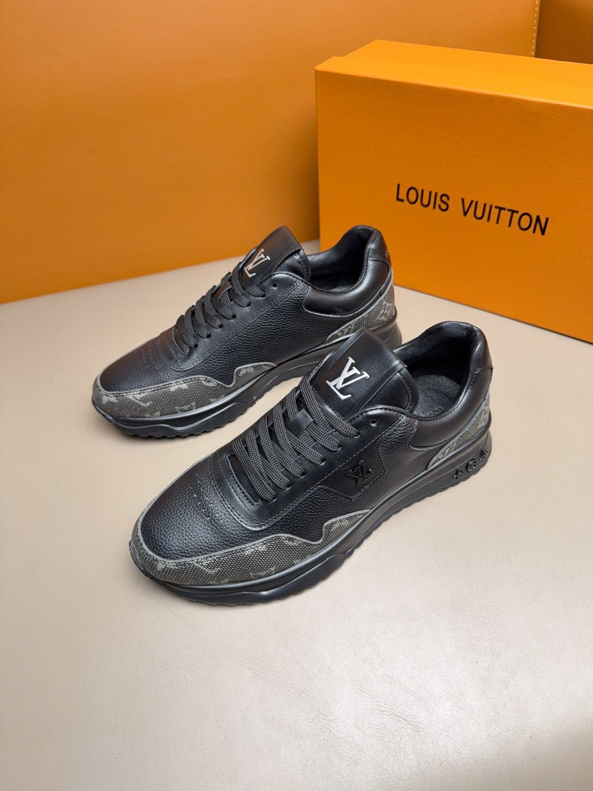 Louis Vuitton Paneled Low-Top Sneakers — front