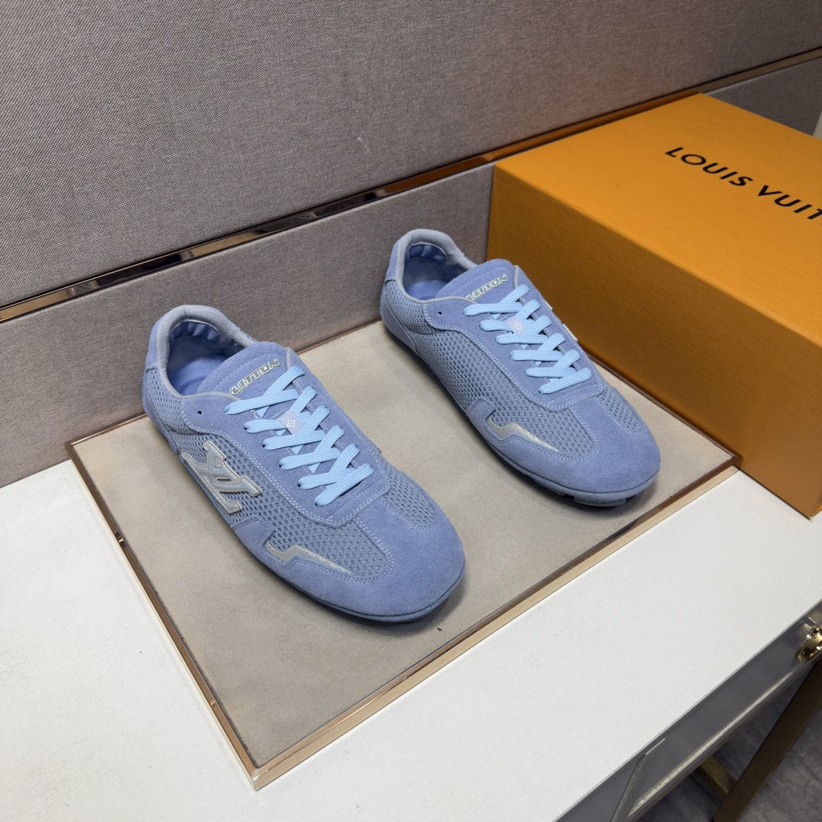 Louis Vuitton Men's Multi-Panel Low-Top Sneakers — front