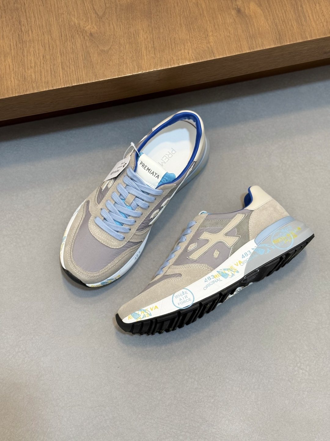 PREMIATA Paneled Lace-Up Sneakers — front