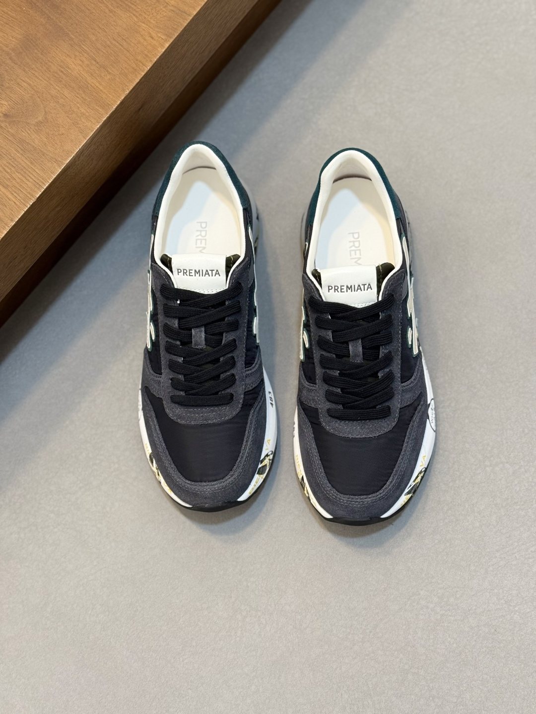 PREMIATA Paneled Lace-Up Sneakers — front
