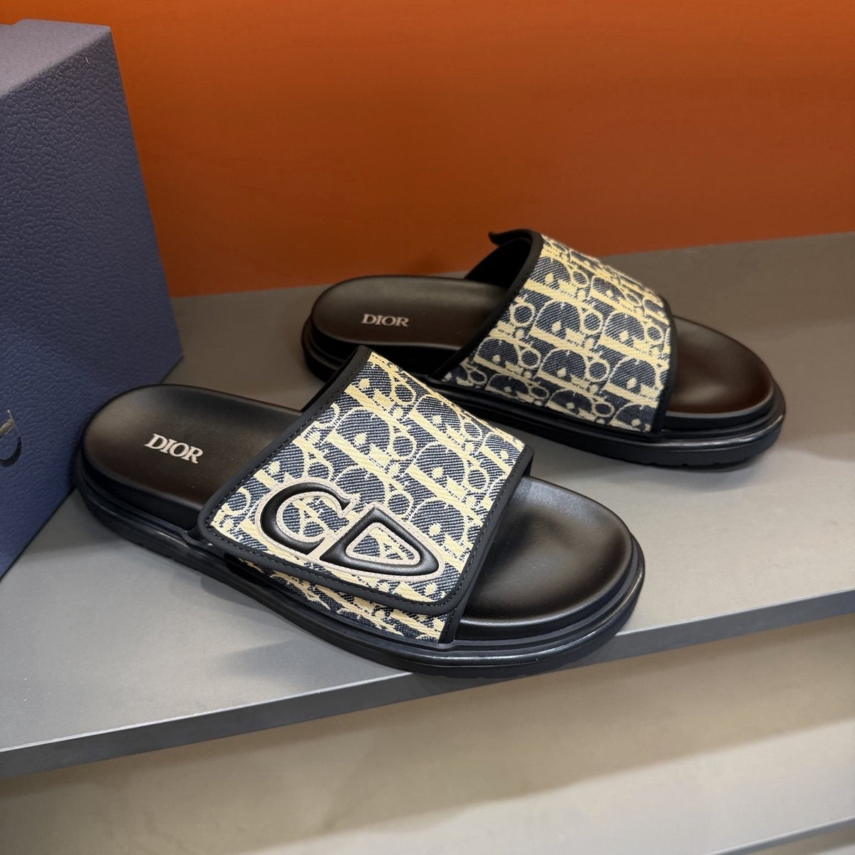 Dior Oblique Slide Sandals — hero