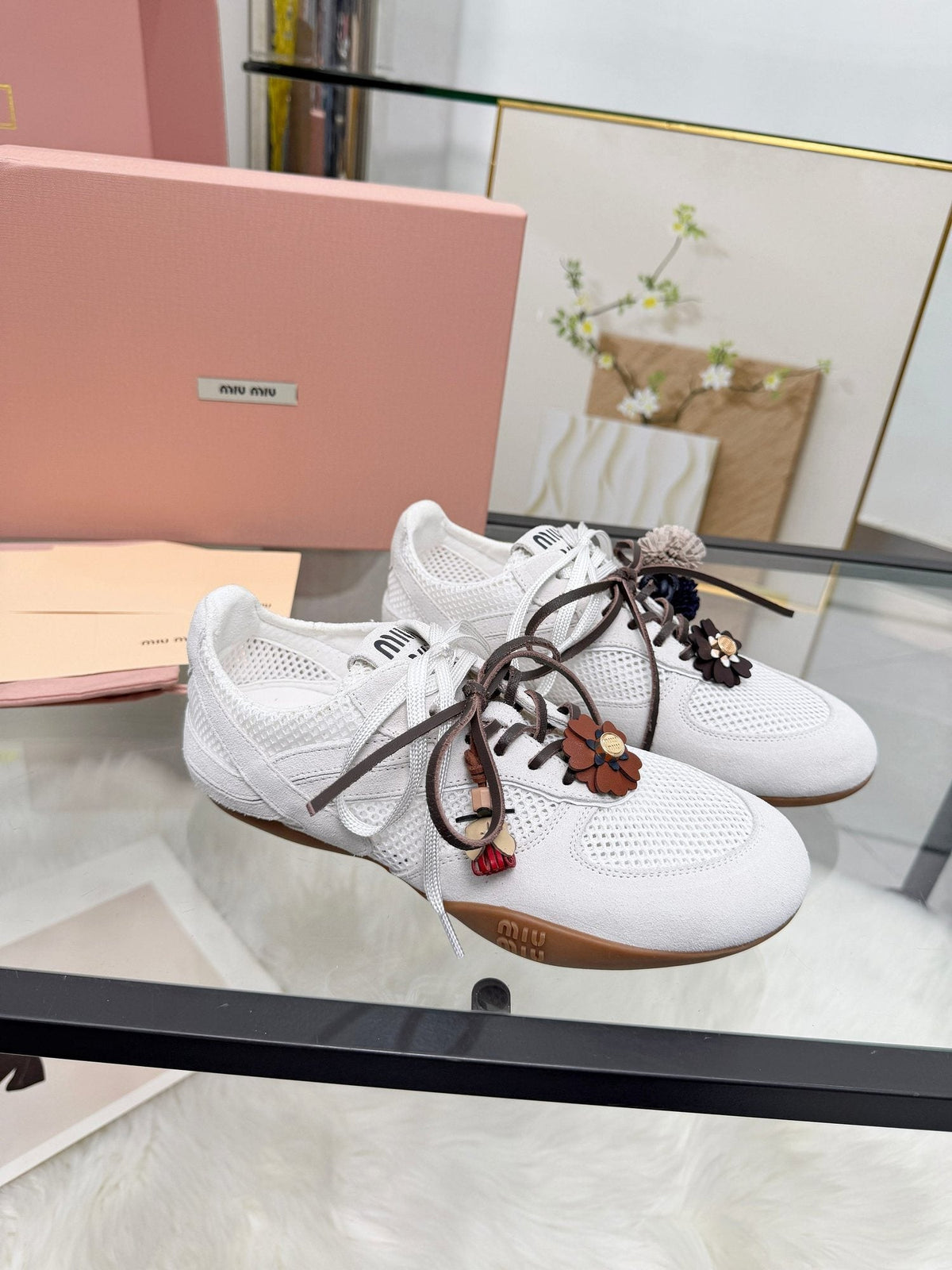 Miu Miu Floral Charm Sneakers — hero