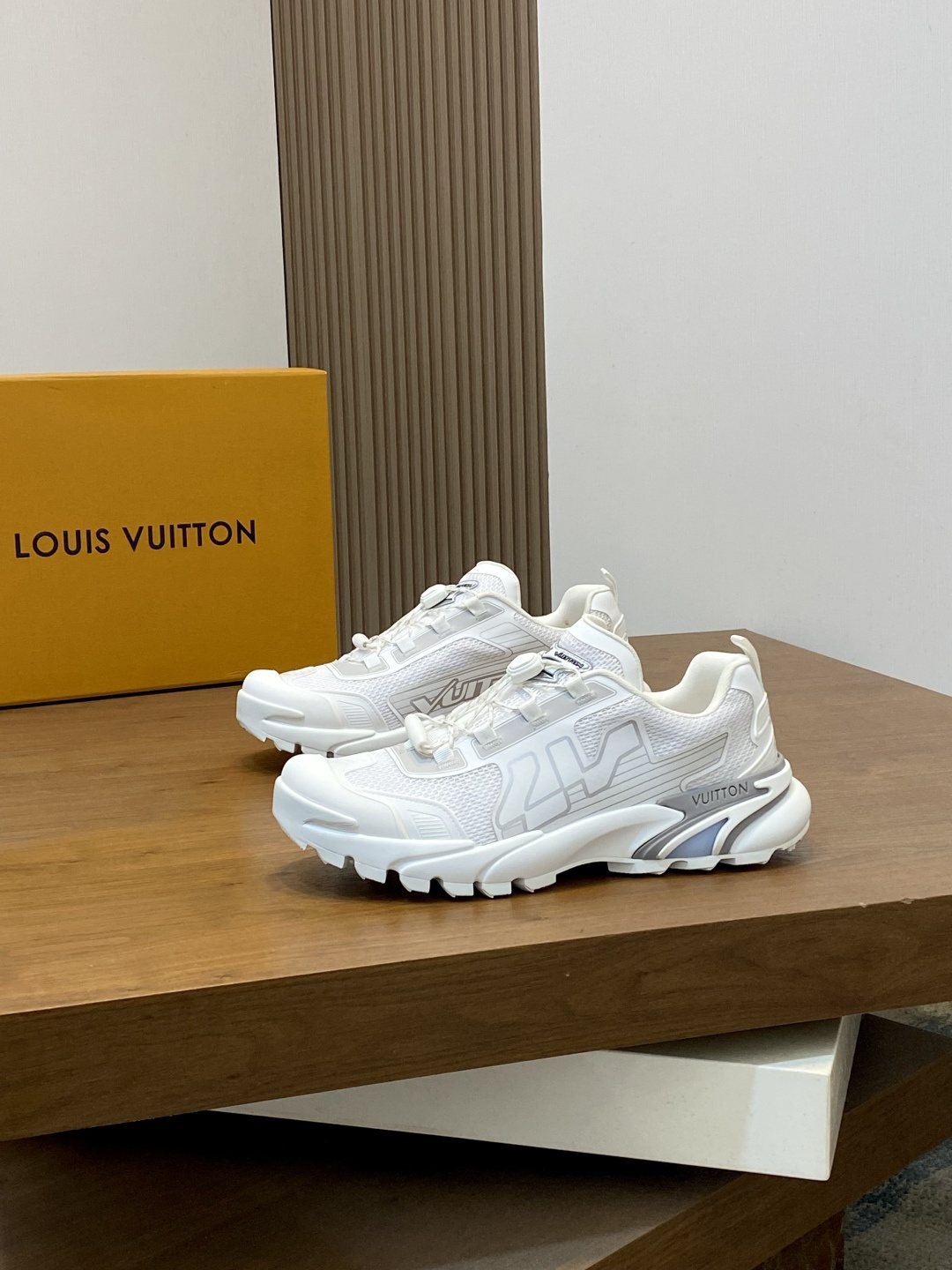 Louis Vuitton Paneled Mesh Sneakers — front