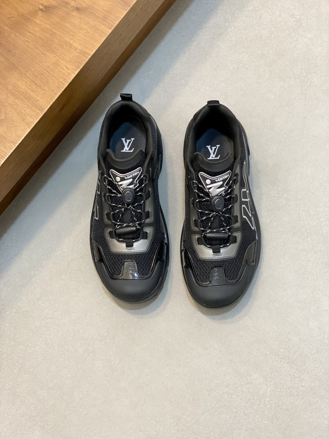 Louis Vuitton Paneled Mesh Sneakers — front