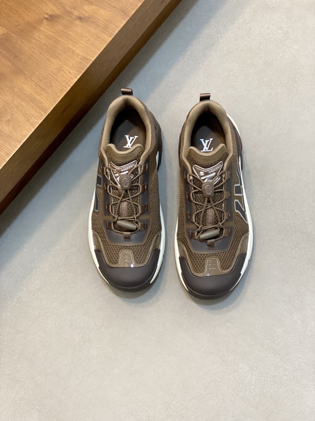Louis Vuitton Paneled Mesh Sneakers — front